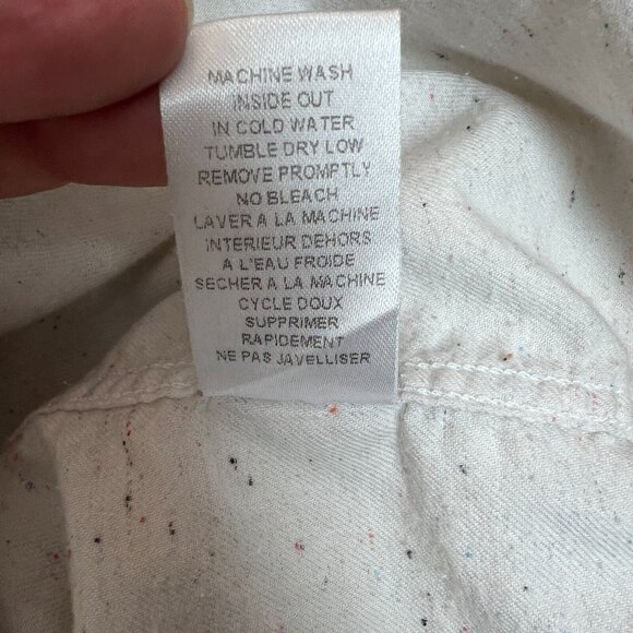 Frank & Eileen Flannel Eileen Shirt Women XXS Fleck Off White Relaxed Fit Cotton - Picture 12 of 14